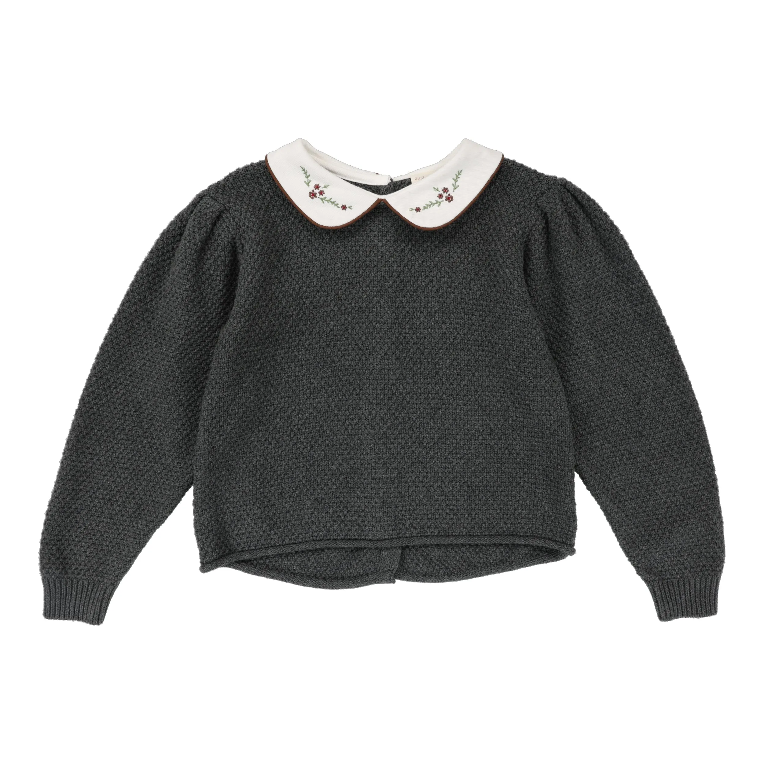 Analogie By Lil Legs Peter Pan Knit Sweater Grey