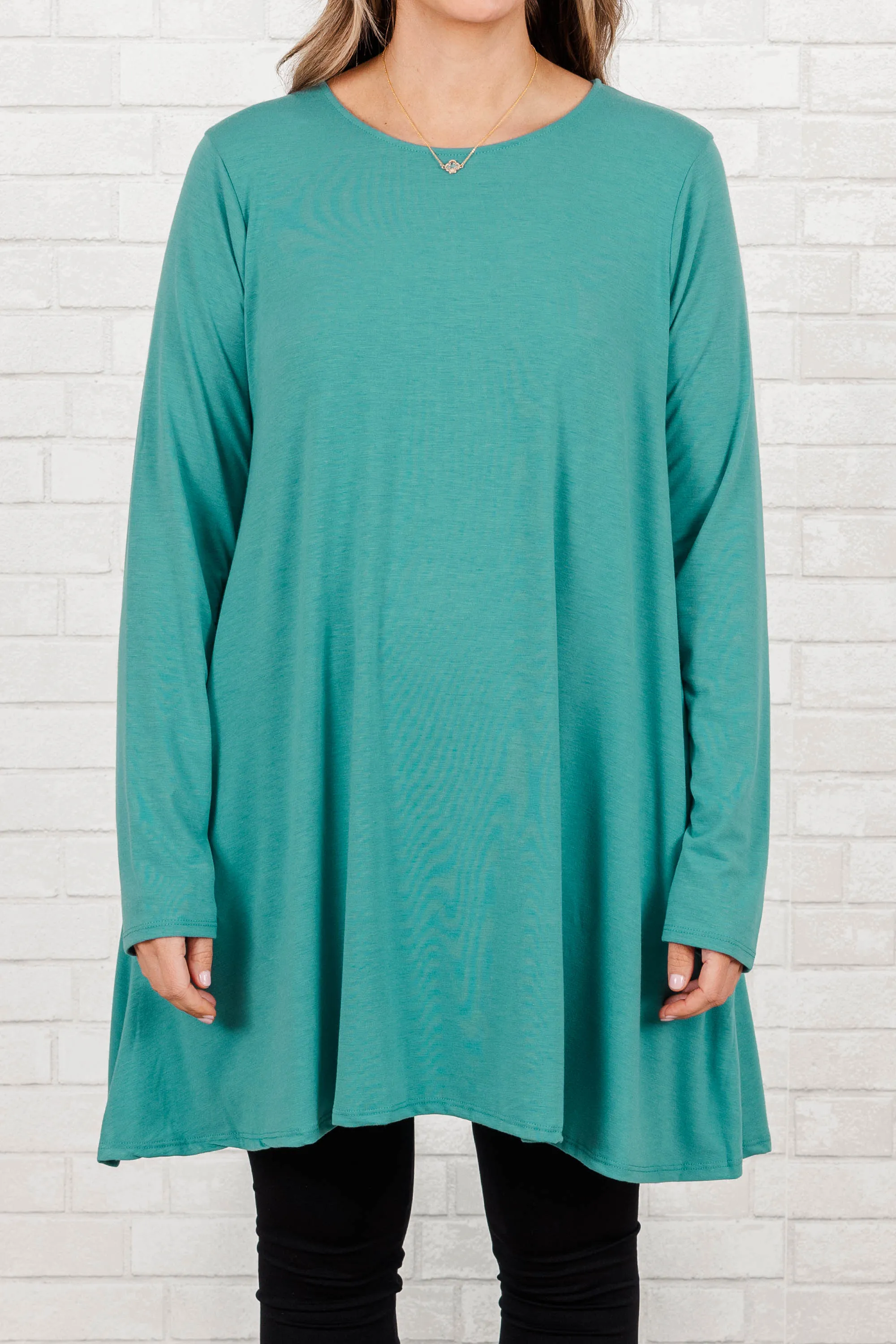 As Long As You're Here Tunic, Dusty Teal