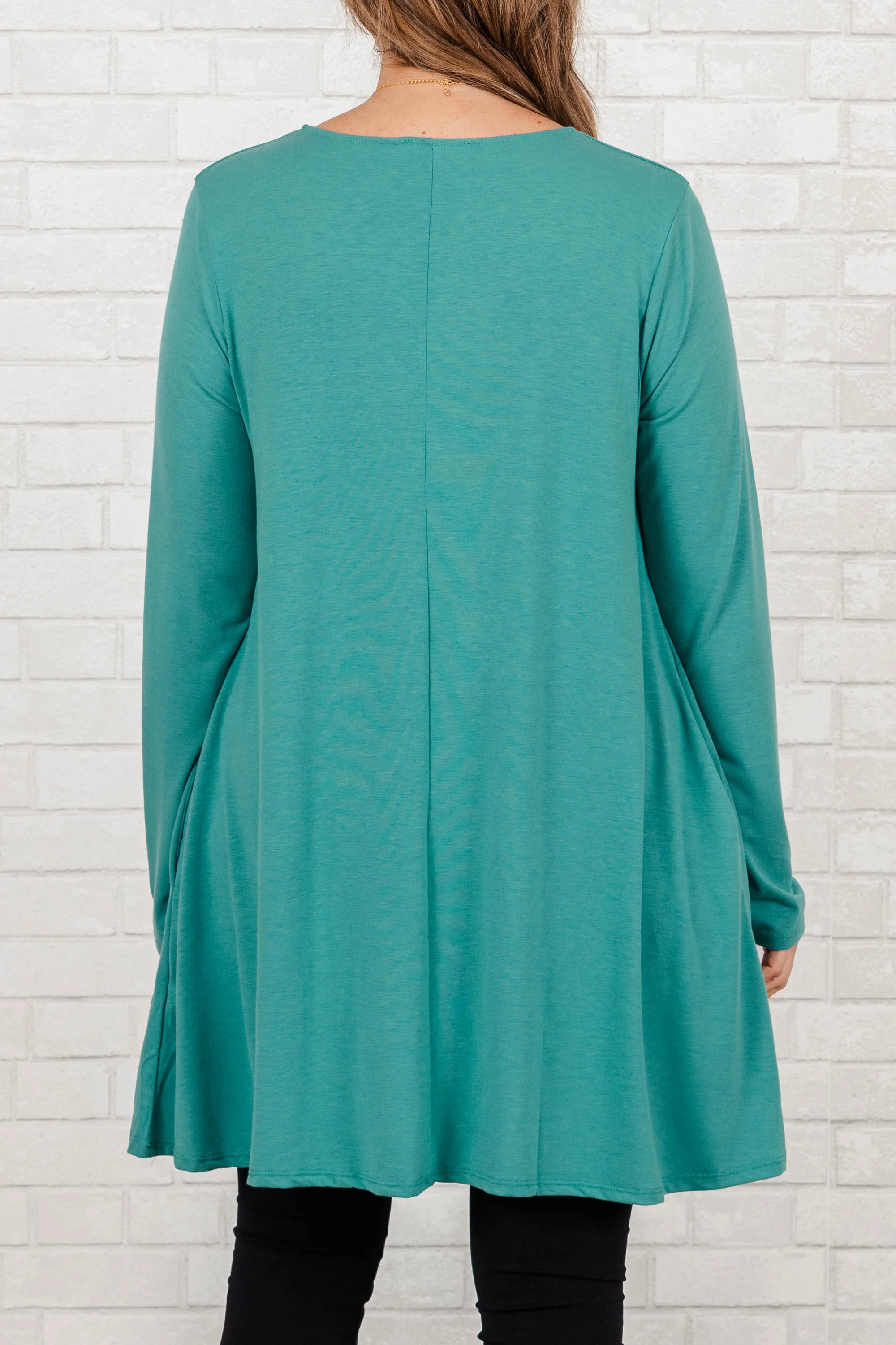 As Long As You're Here Tunic, Dusty Teal