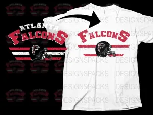 Atlanta Falcons Distressed Logo Helmet Png Digital Download