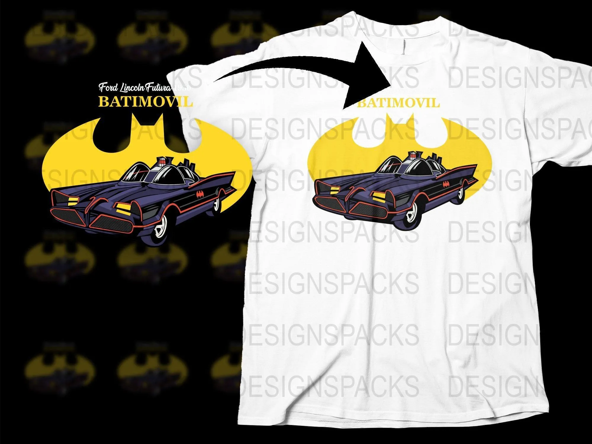 Batimovil Bat Symbol Vintage Style Graphic Png Digital Download