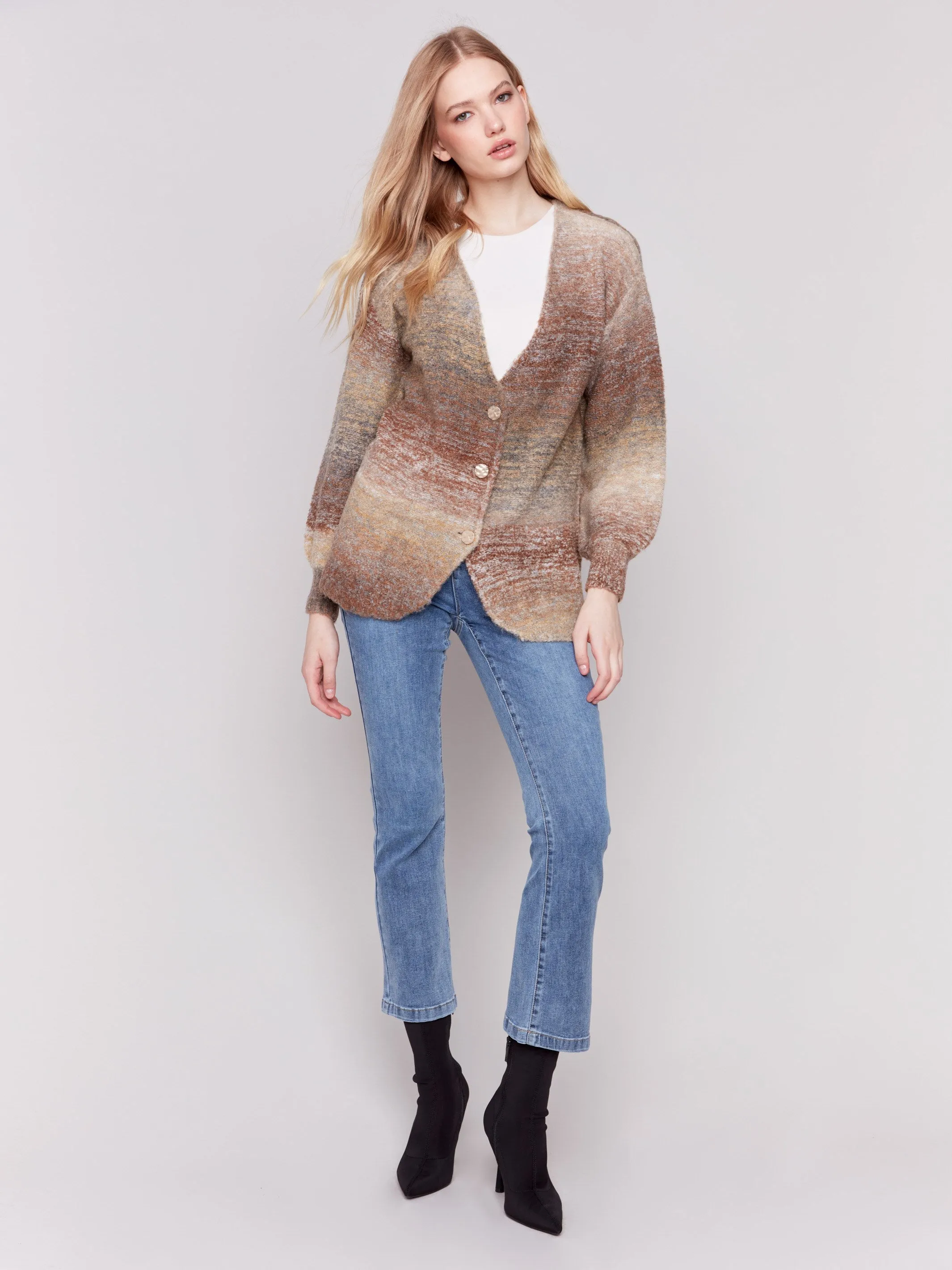 Boucle Knit Cardigan - Autumn