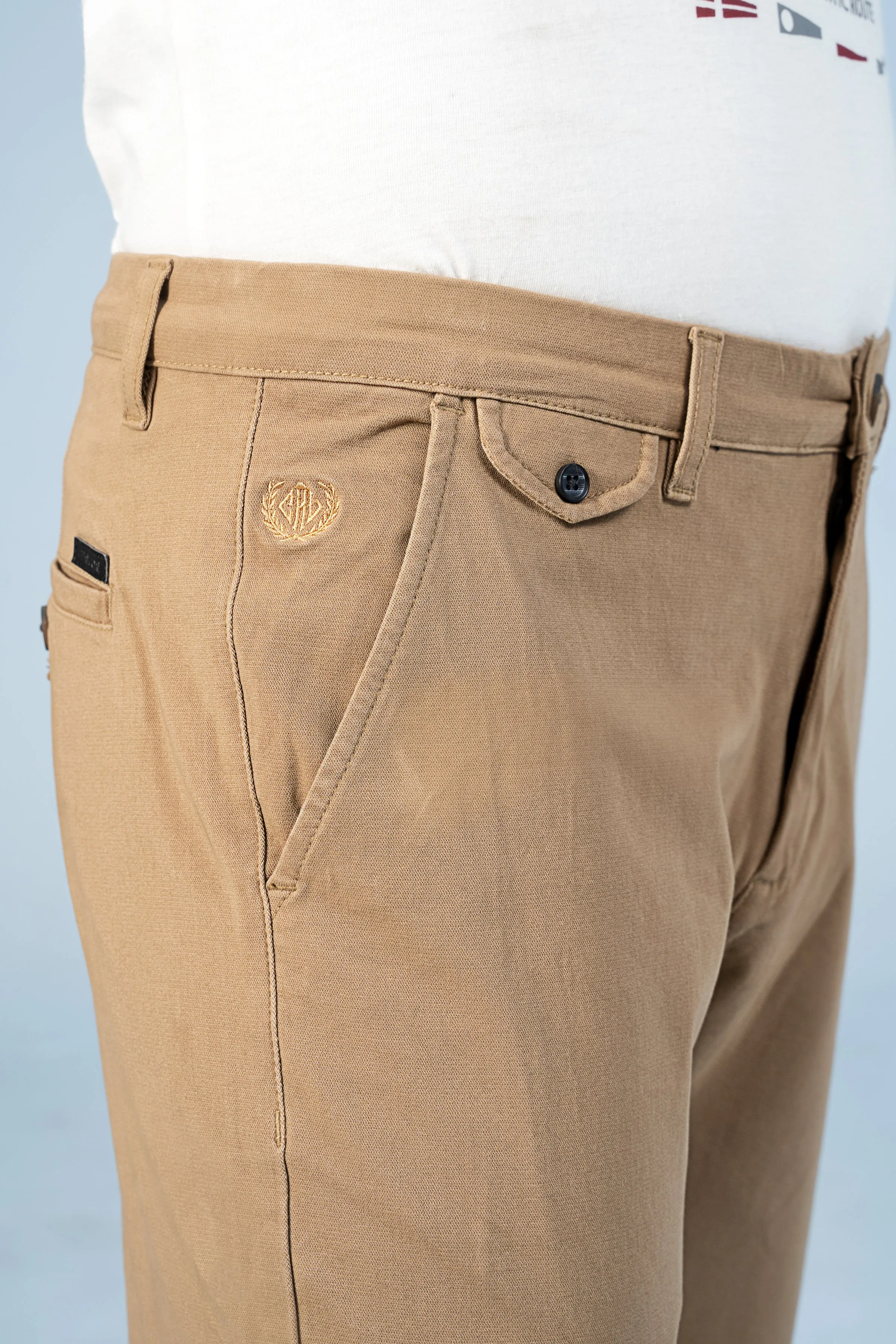 CASUAL PANT CROSS POCKET BI-STRETCH KHAKI