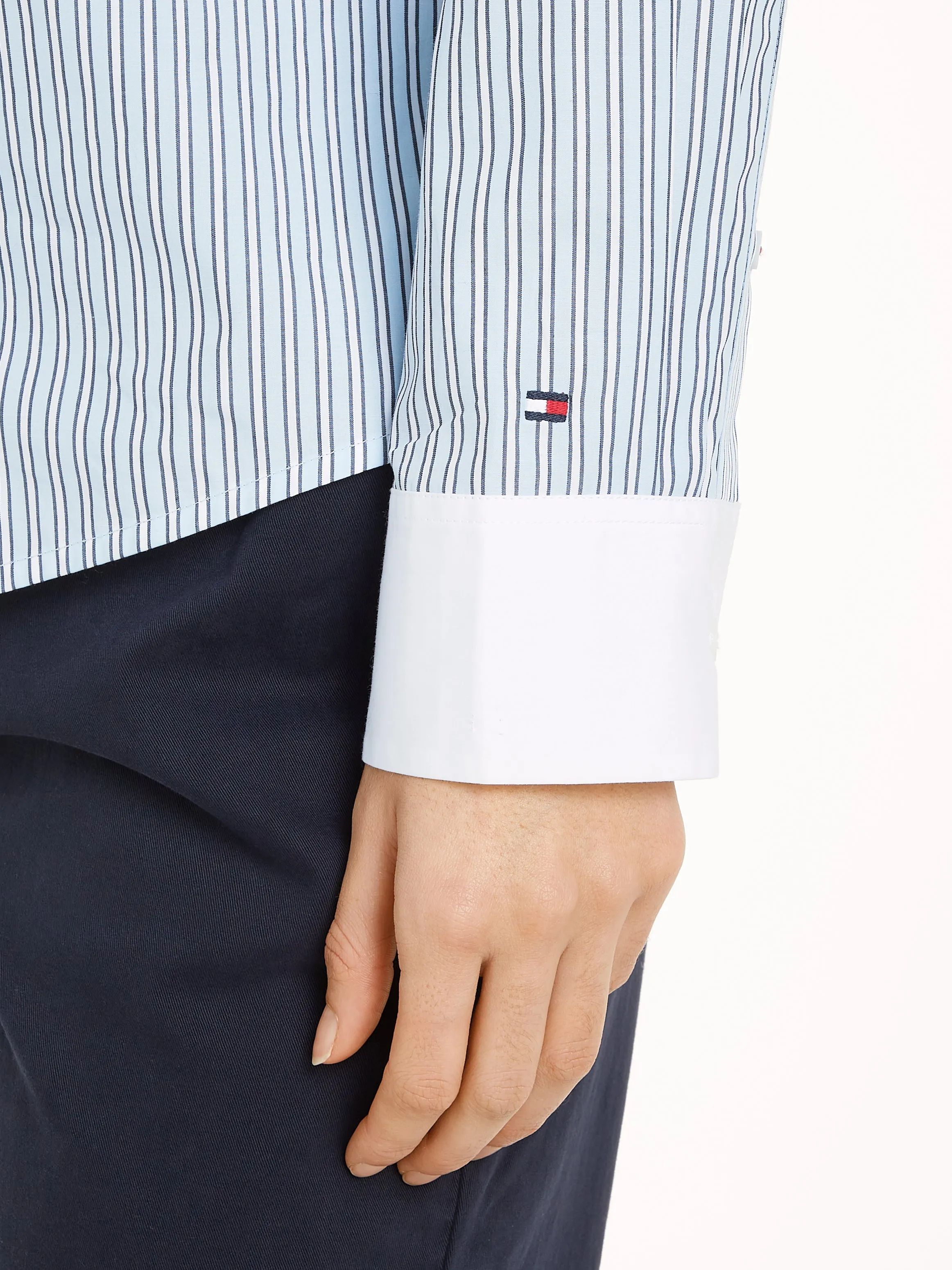 Contrast Stripe Regular Shirt