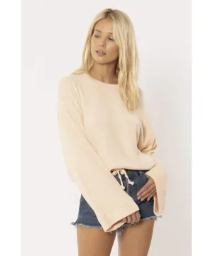 Cosi Long Sleeve Fleece Top Peach