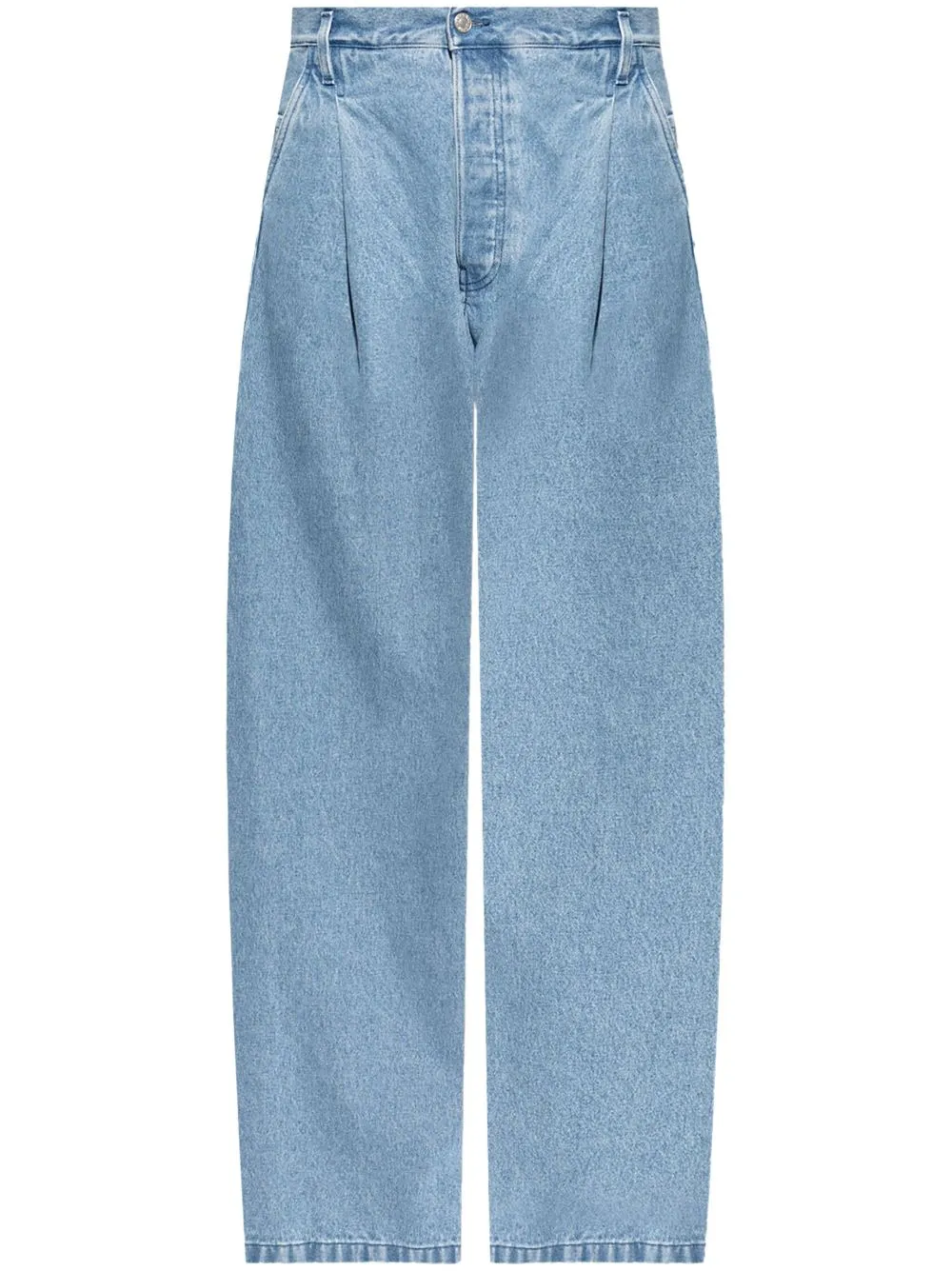 DRIES VAN NOTEN - Men High Waisted Denim Pleated Pants