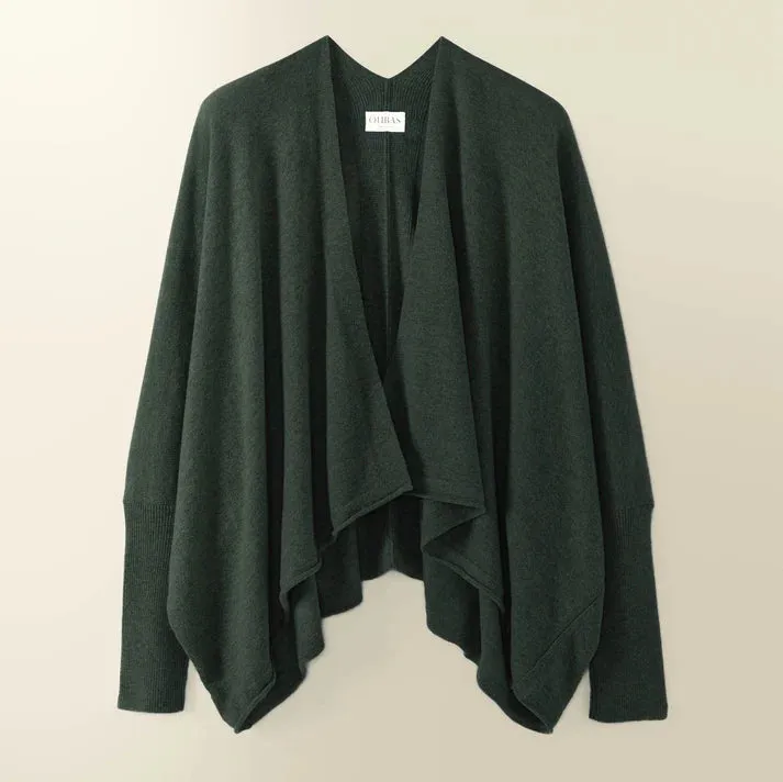 Eden Fine Merino Cardigan - Forest