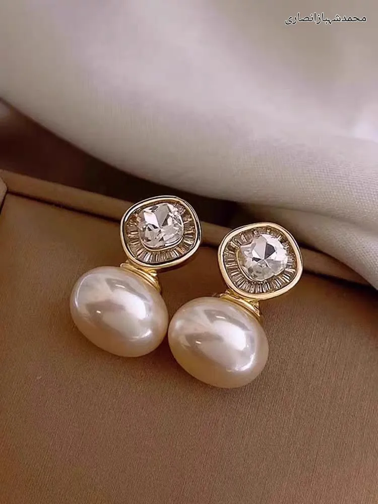 Elegant Pearl Stud Earrings | Classic High-Quality Pearl Tops for Women | Perfect for Casual and Formal Wear