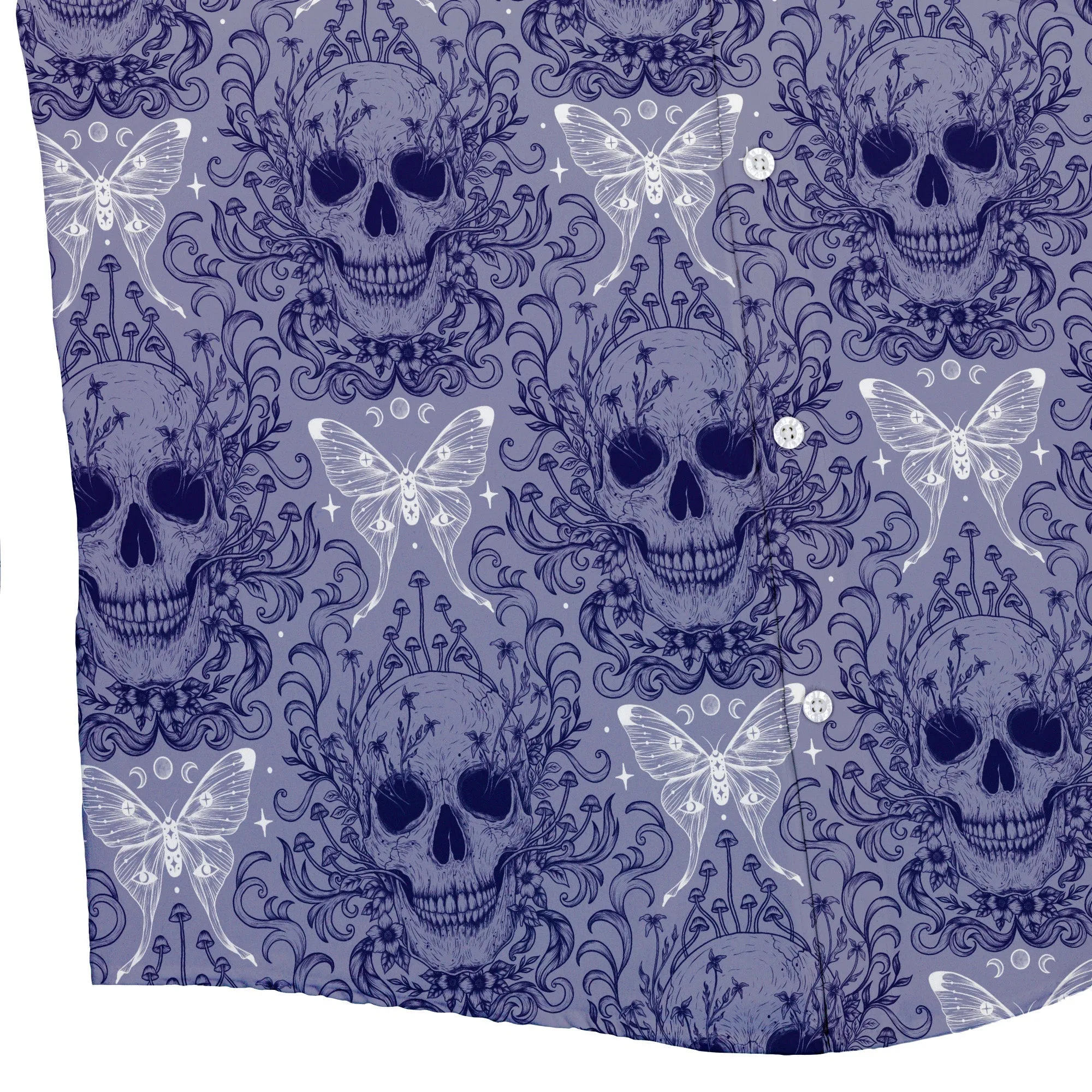 Episodic Skull Lavender Button Up Shirt