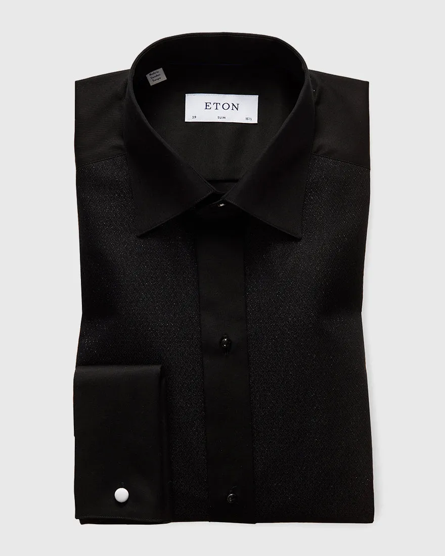 ETON 1000003918 LUREX BLACK SLIM FC SHIRT