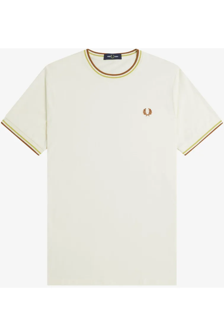 Fred Perry - M1588 Twin Tipped Ecr/hnycmb/mrmld- T-Shirt