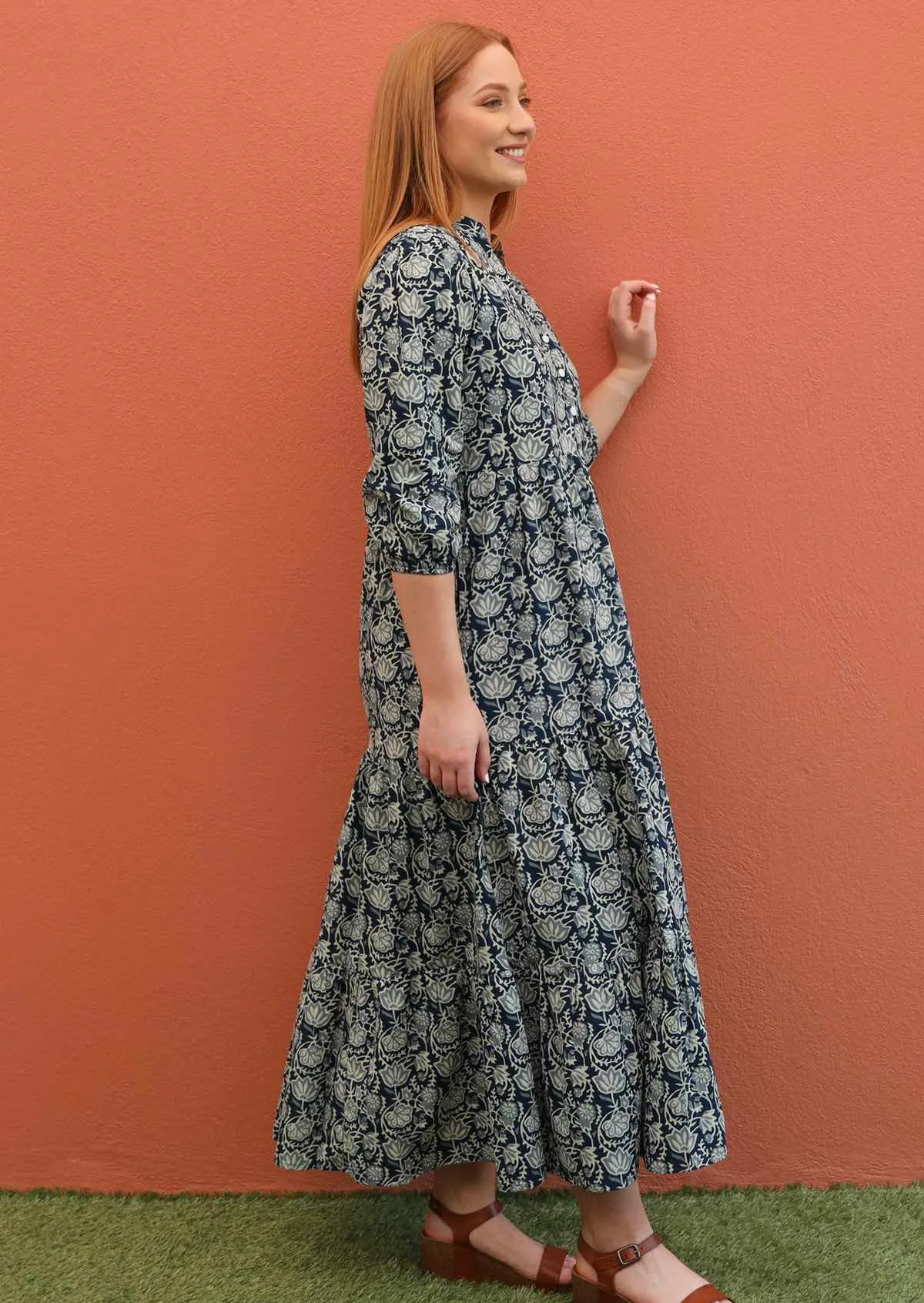 Indigo Tiered Maxi Dress