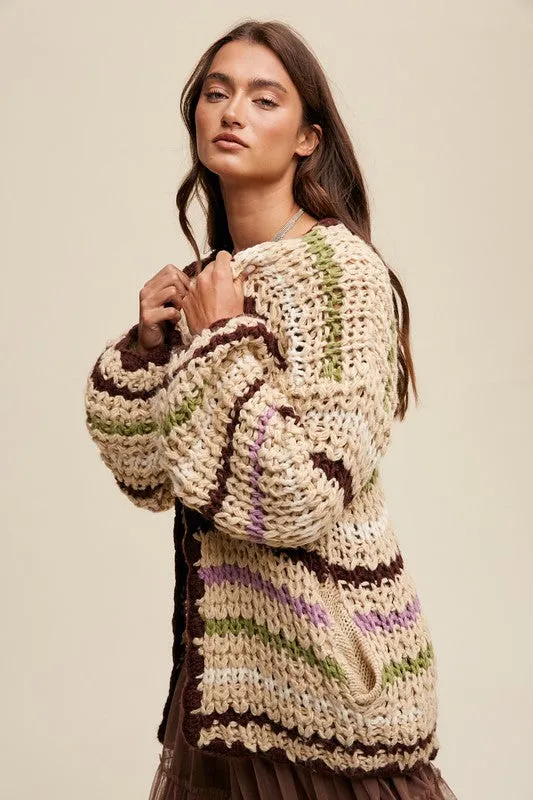 Laura Crochet Knit Cardigan