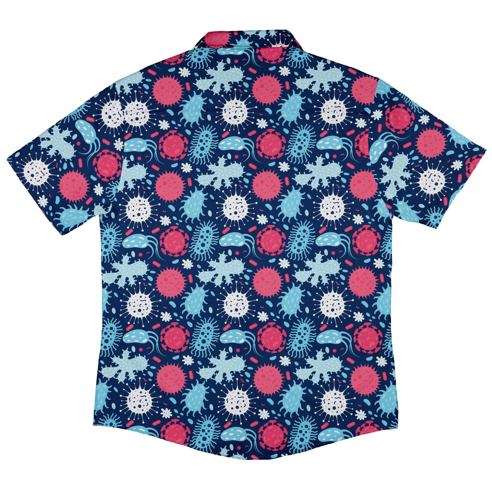 Microscopic Collection Blue Science Biology Button Up Shirt