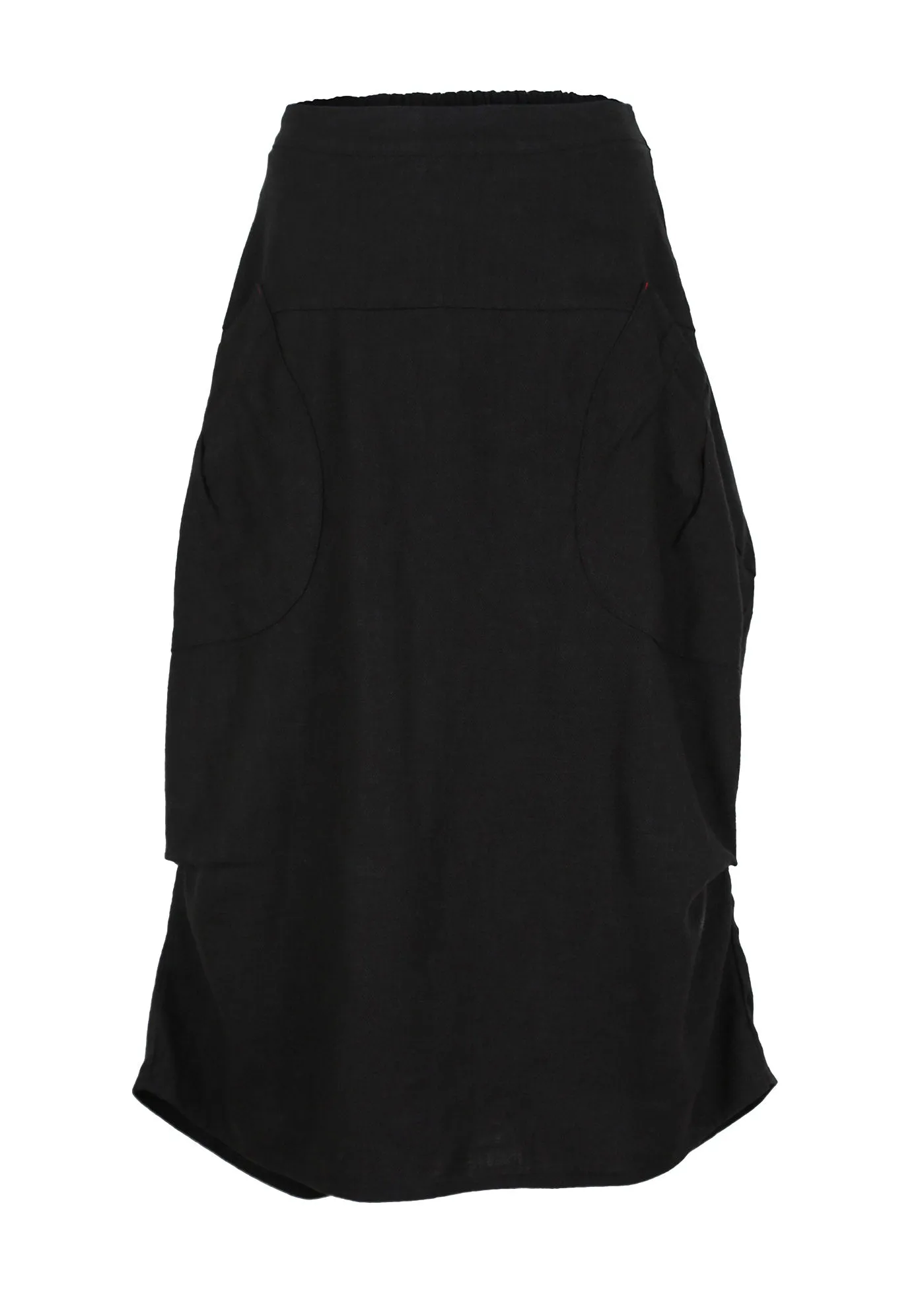 Milwaukee Fiesta Skirt Black in Slub Linen