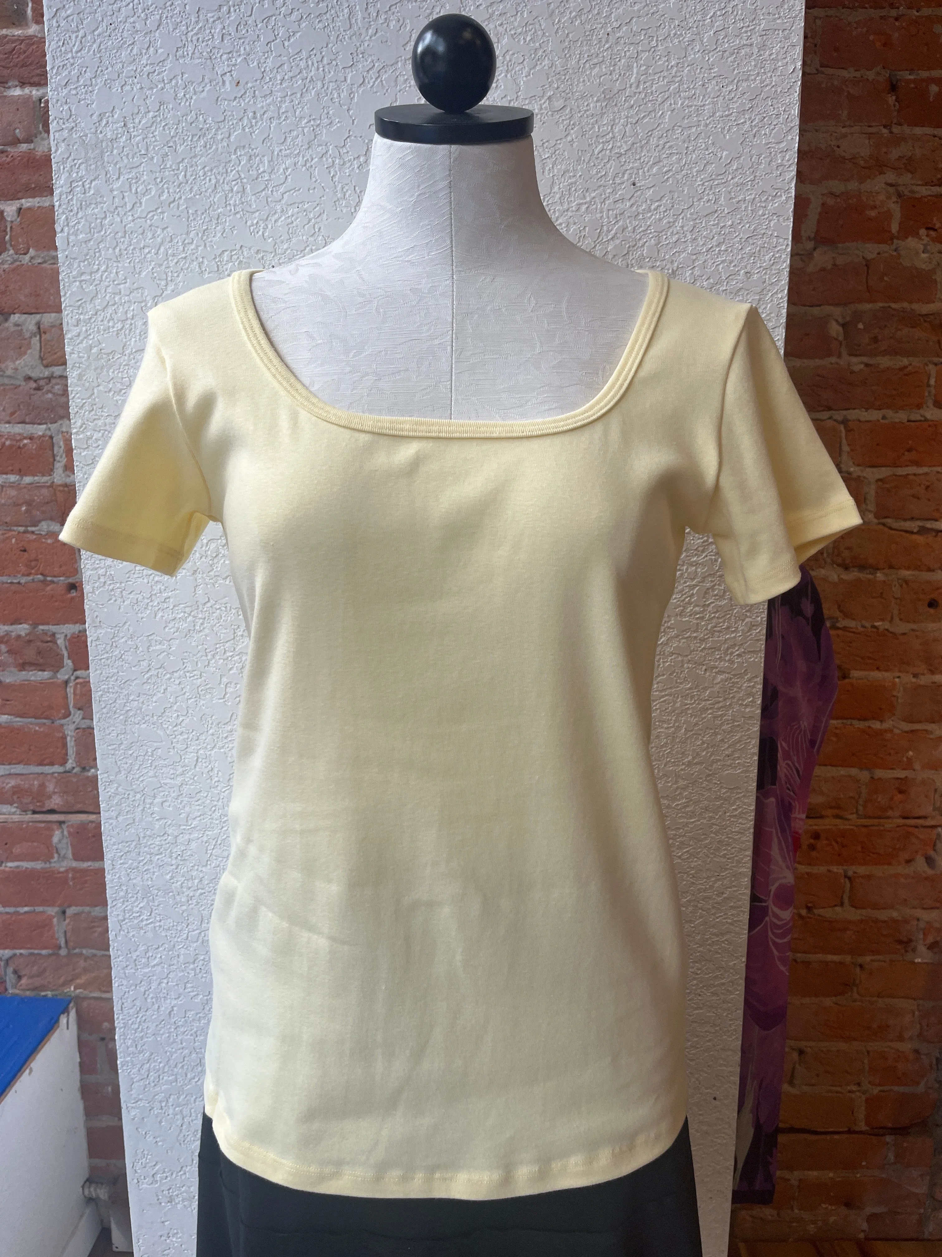 Necessitees t-shirt, square neck short sleeve