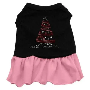 Peace Tree Rhinestone Dress Black with Pink XL (16)