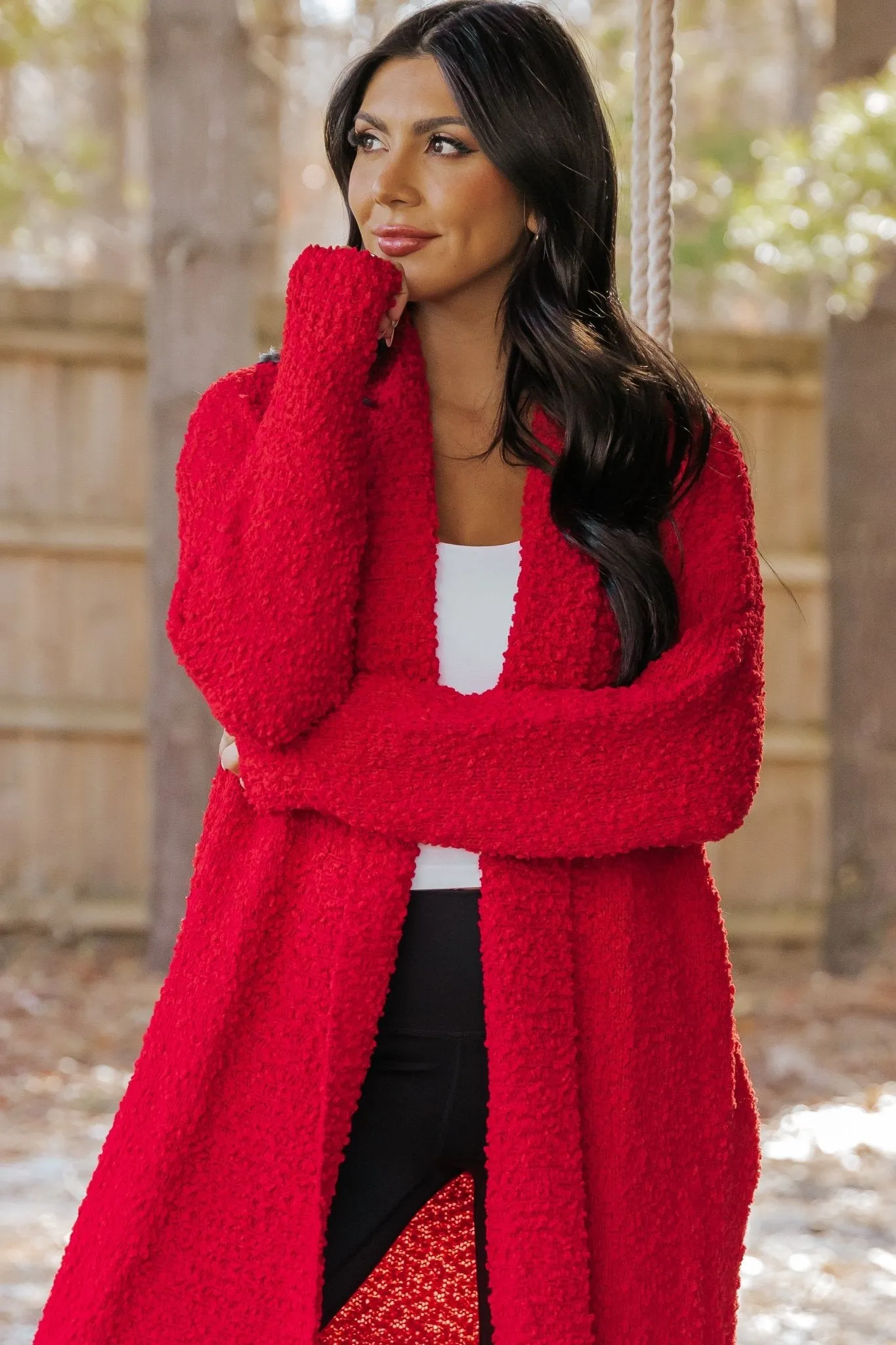 Red Popcorn Dreamer Cardigan