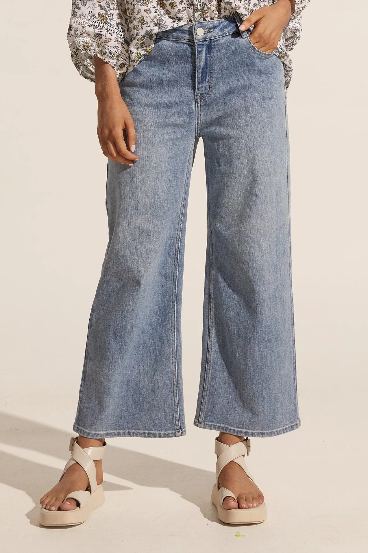 Rhythm Pant in Washed Denim