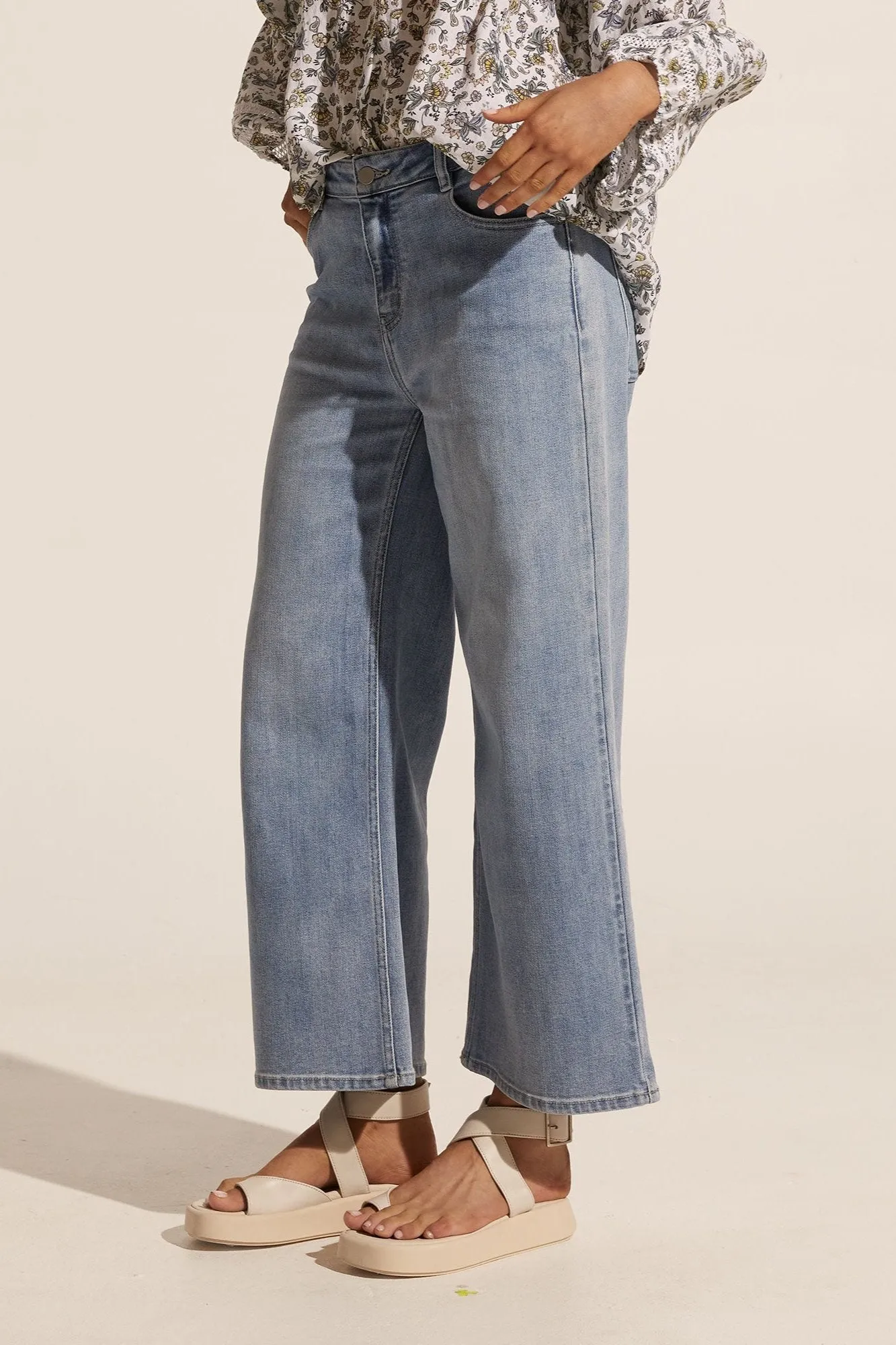 Rhythm Pant in Washed Denim