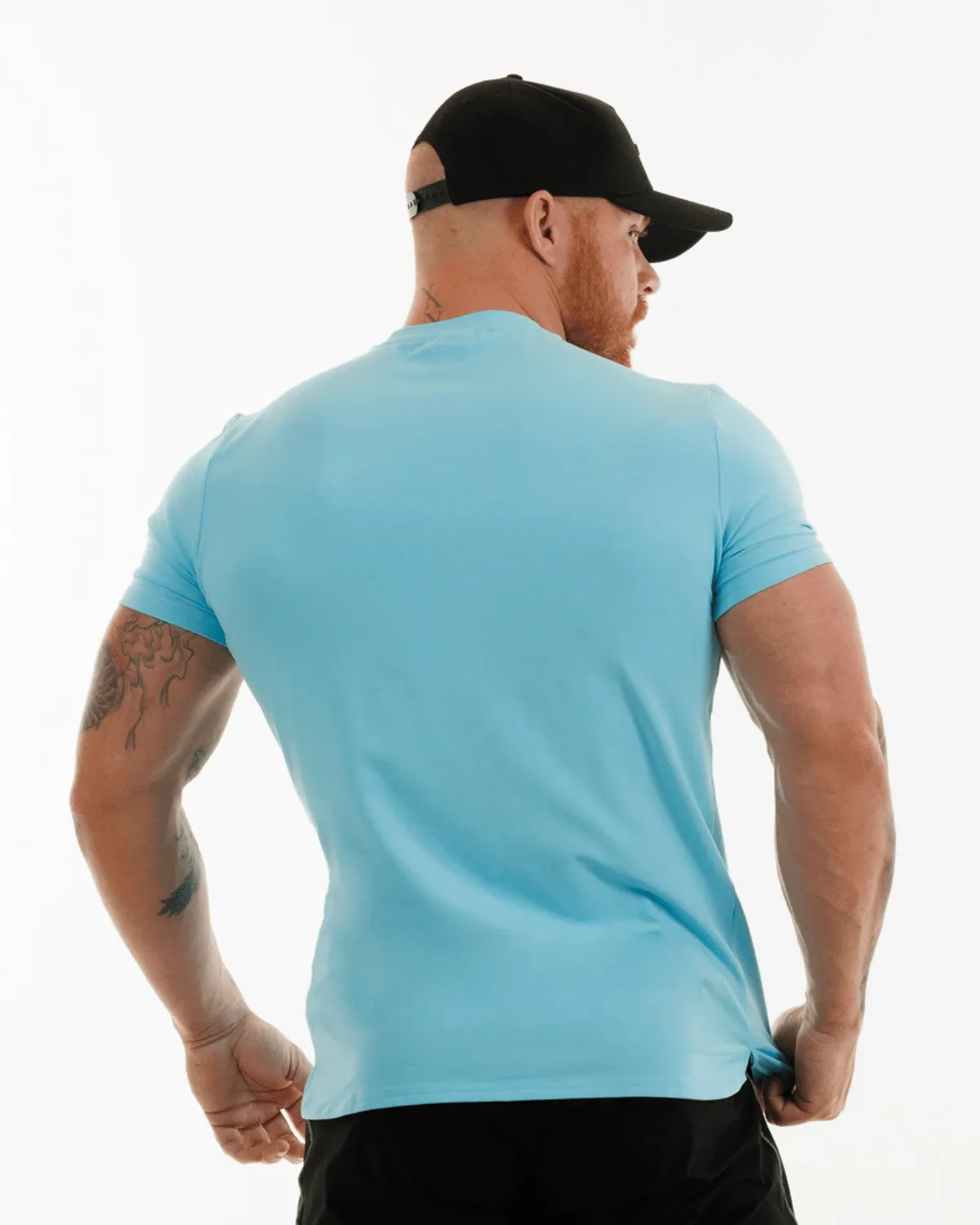 S'22 Short Sleeve Hollow T-shirt - Light Blue