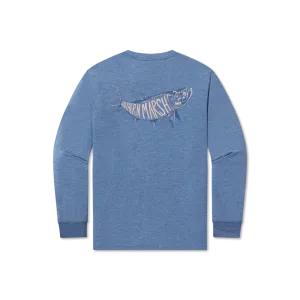 Southern Marsh LS Fieldtec Heathered Tee - Tarpon Whispers