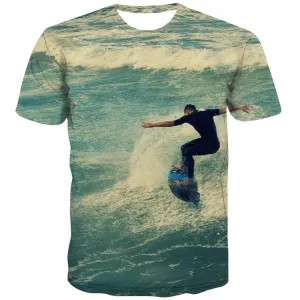 surf T-shirt Men The sea Tshirts Novelty sport Tshirt Printed Cool Tshirts Cool