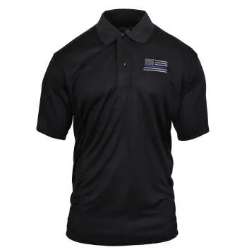 Thin Blue Line Moisture Wicking Polo