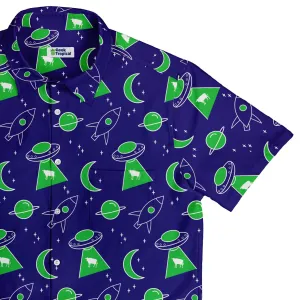 UFO Cow Abduction Button Up Shirt