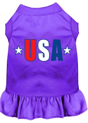 Usa Star Screen Print Dress Purple Xxl (18)